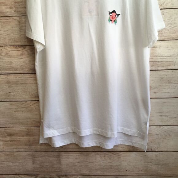 NEW WITH TAGS BADGLEY MISCHKA ORIGINAL ARTWORK‎ TSHIRT IN WHITE - Picture 3 of 10